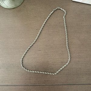 Loeffler Randall Sylvia silver twisted chain necklace